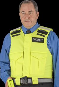 High Visibility Body Armour Jacket. This model is a  Stab Resistant  version of our Police Patrol