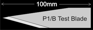 Stab Vest Test Blade Type P1/B Drawing